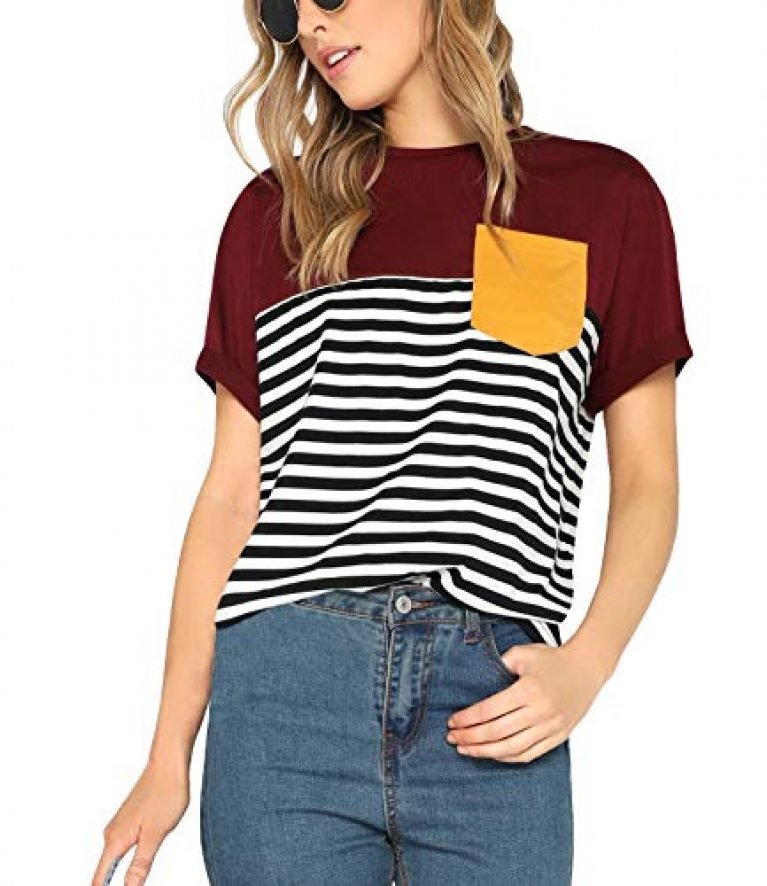 red and white stripped t shirt